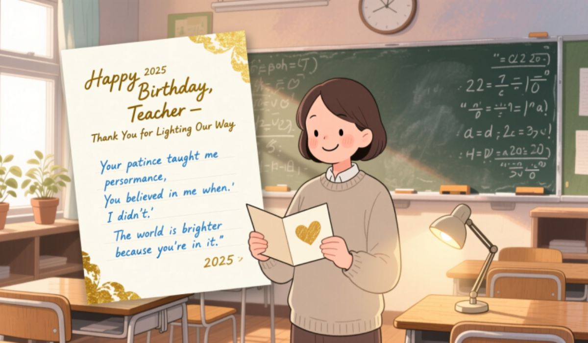 Best Heartfelt Birthday Wishes for Teacher in 2025 – 120 + Messages to Make Their Day Special